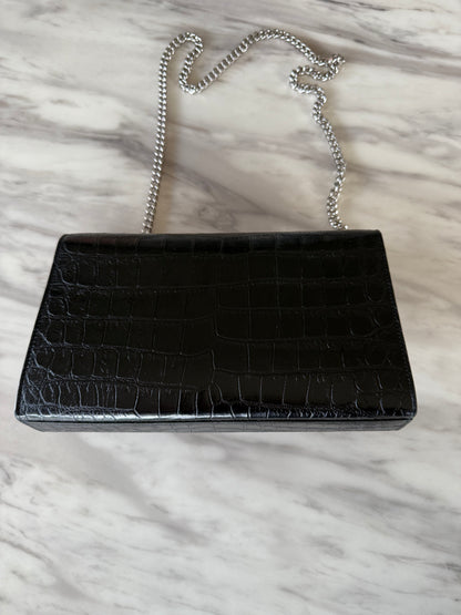 Saint Laurent medium Croc Embossed Kate Tassel