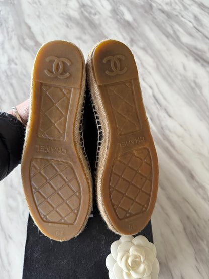 Chanel Espadrilles crystal CC studs size 36