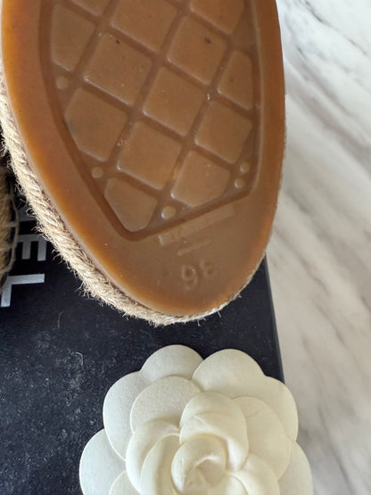 Chanel Espadrilles crystal CC studs size 36