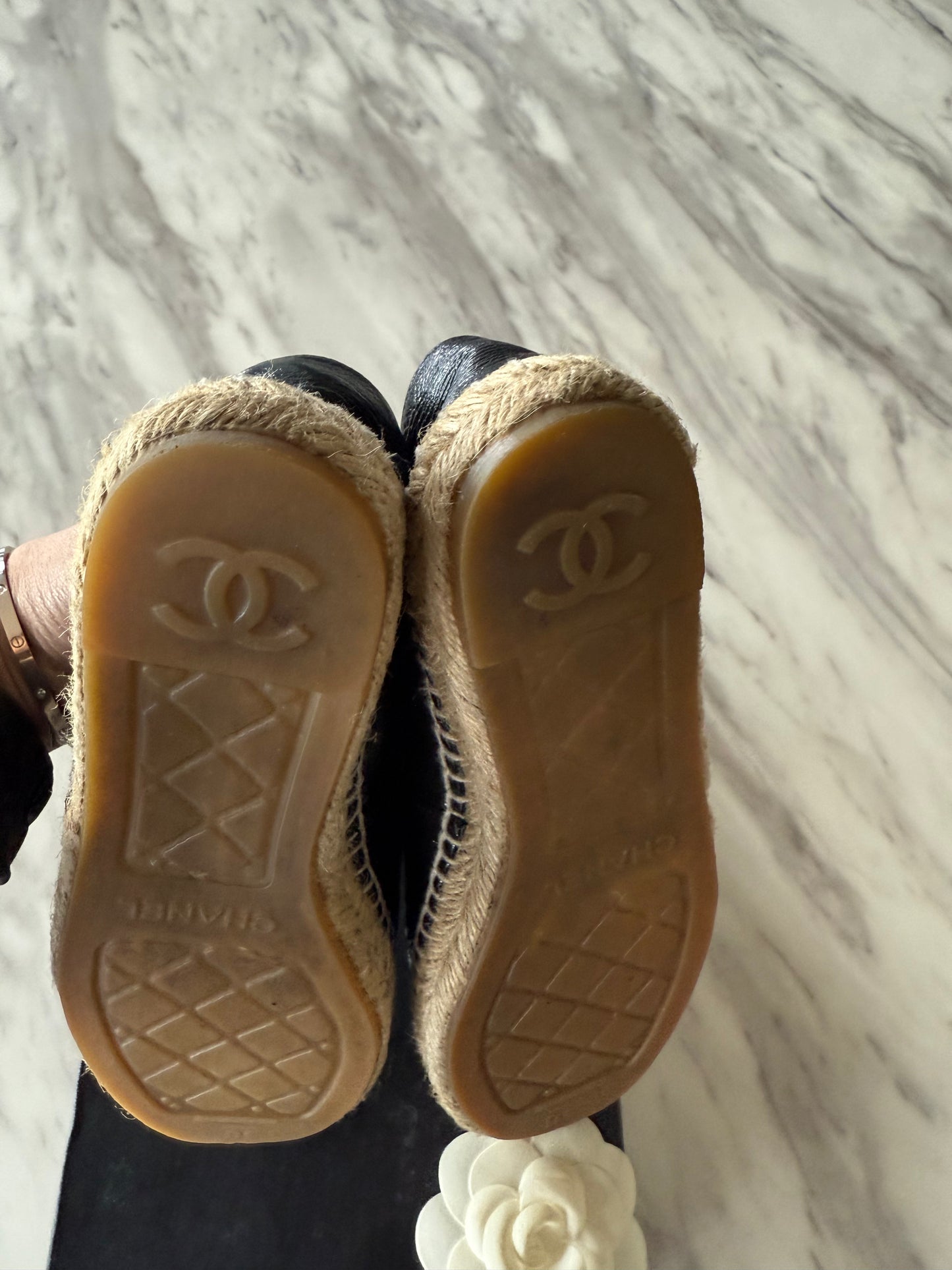 Chanel Espadrilles crystal CC studs size 36