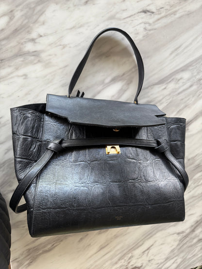 Celine croc embossed leather belt bag