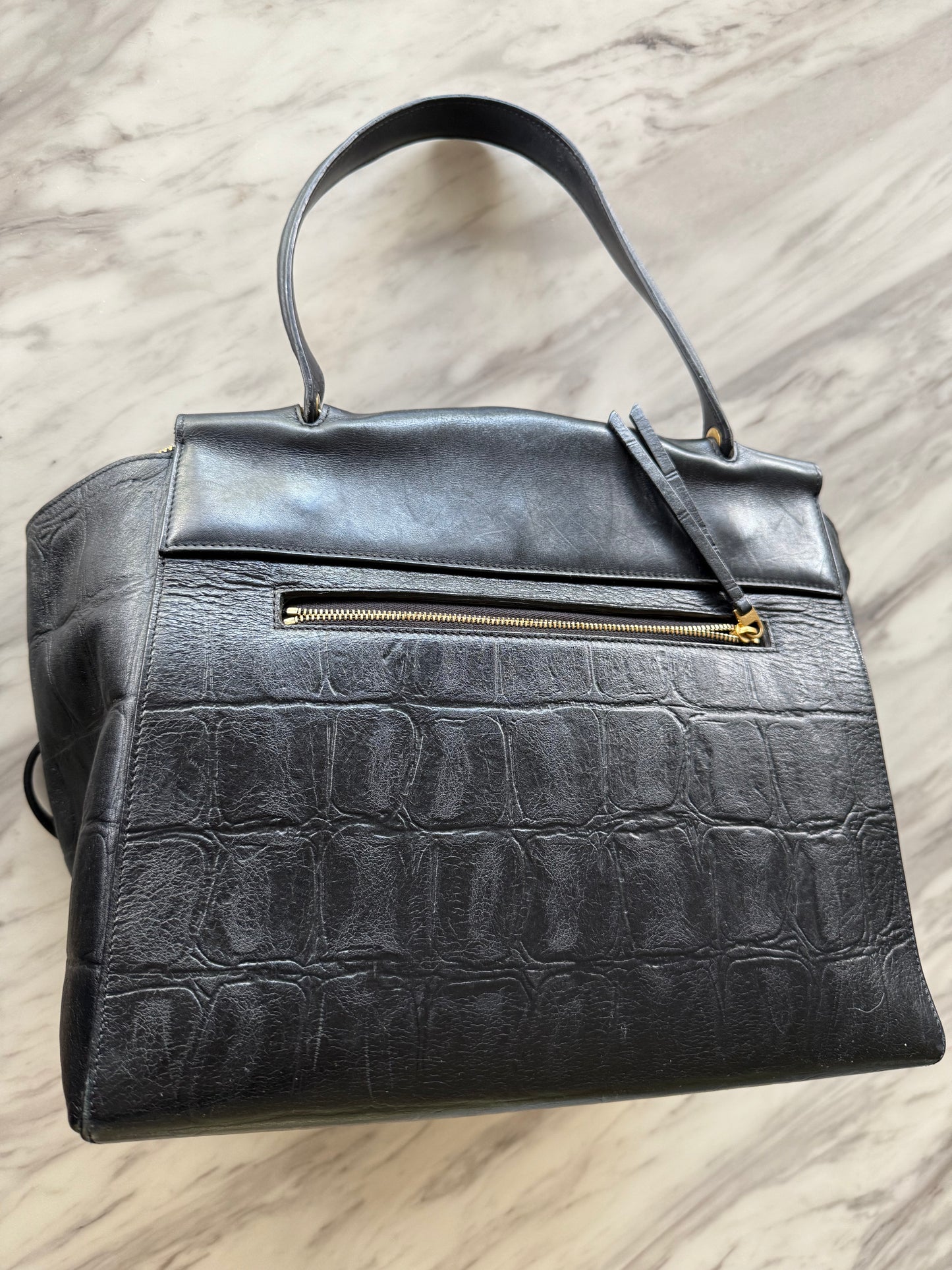 Celine croc embossed leather belt bag
