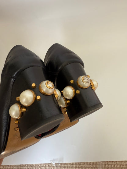 Gucci pearl Marmont pumps size 38.5
